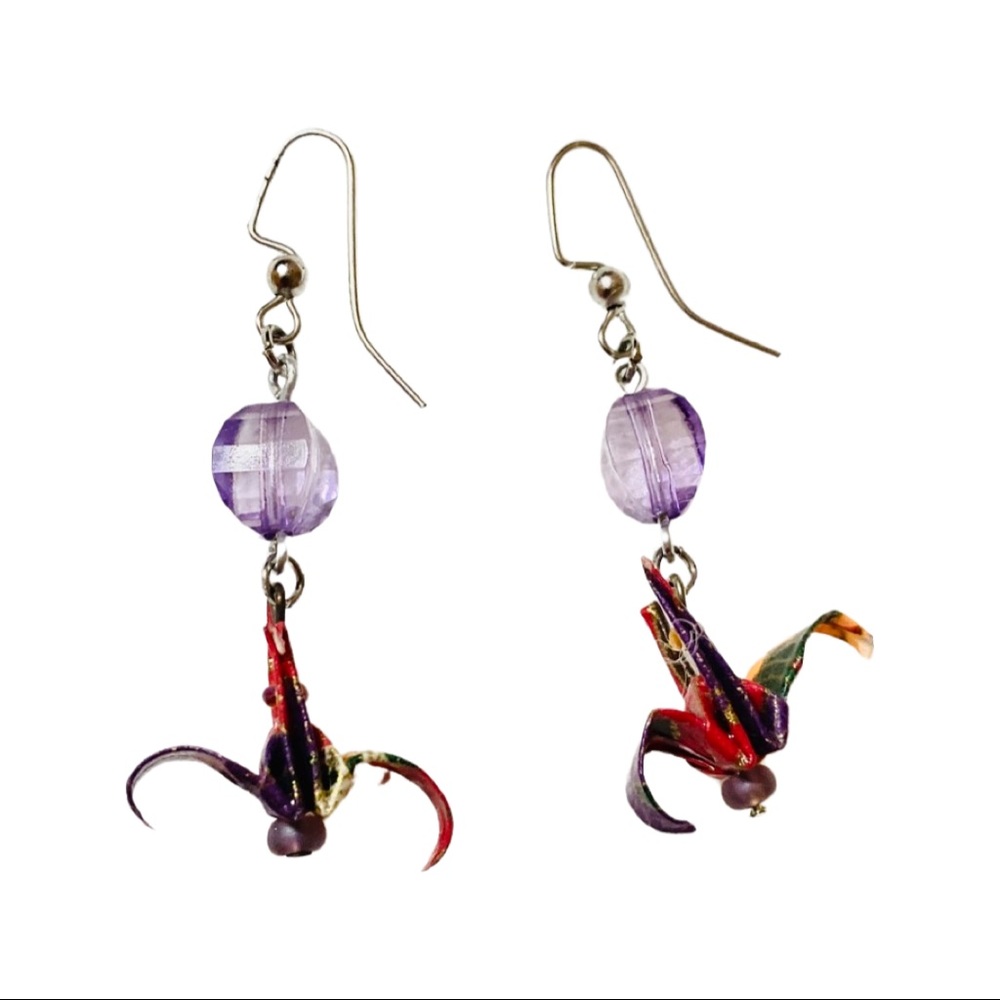 Free Handcrafted Crane Earrings